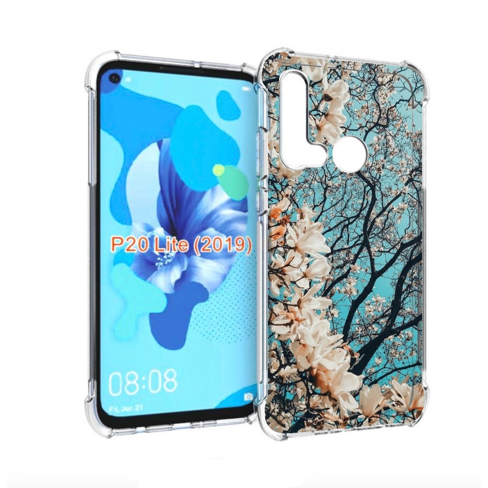 

Чехол бампер MyPads дерево-с-цветочками для Huawei P20 Lite (201, Прозрачный, Tocco