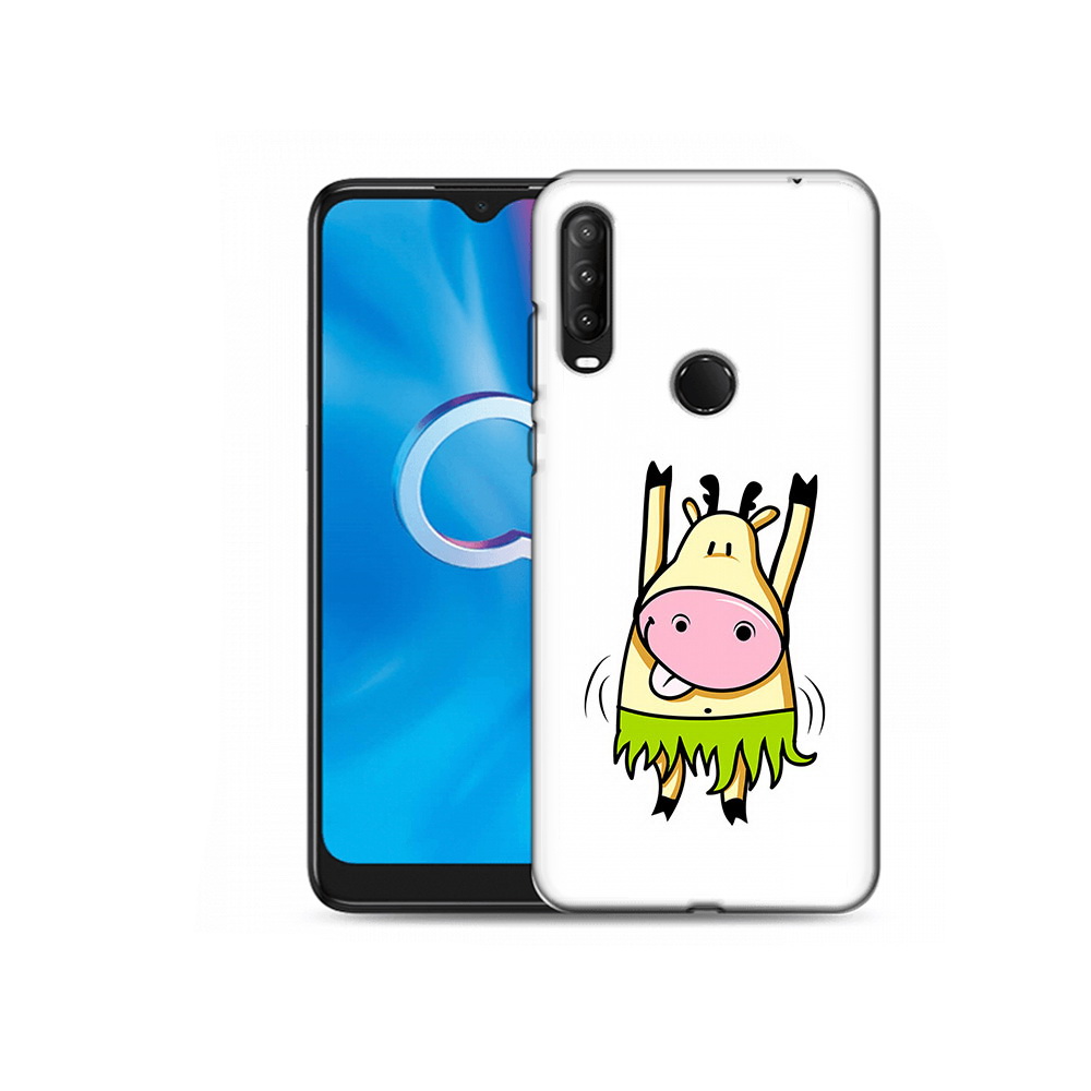 

Чехол MyPads Tocco для Alcatel 1SE (2020) 5030D Веселая корова (PT152068.668.42), Прозрачный, Tocco