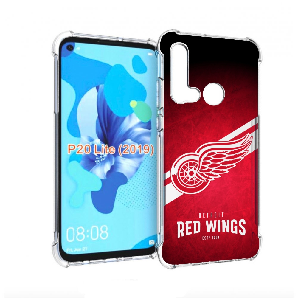 

Чехол бампер MyPads детриот ред вингс мужской для Huawei P20 Li, Прозрачный, Tocco