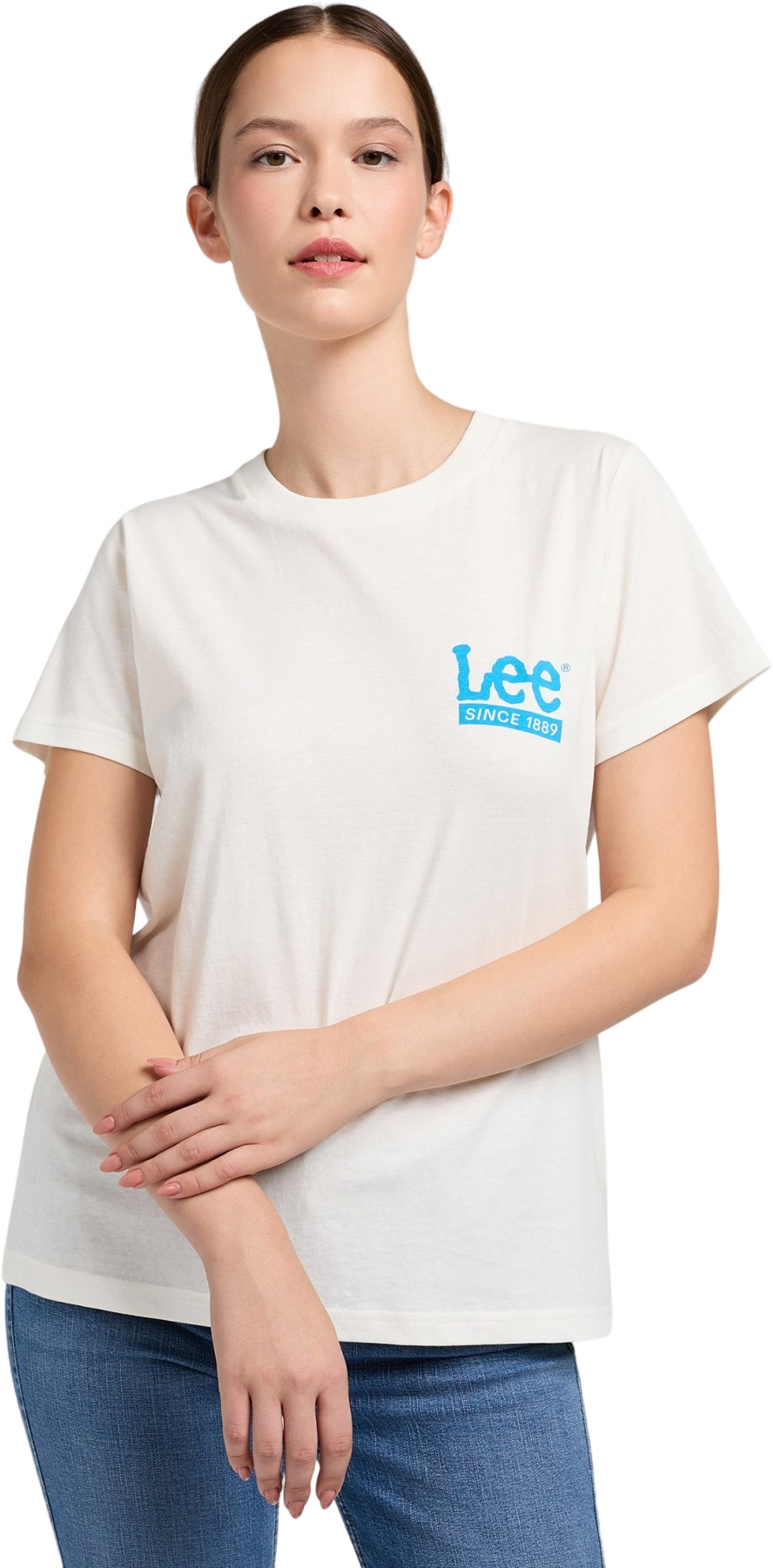 Футболка женская Lee SMALL TEE ECRU белая XS 3599₽