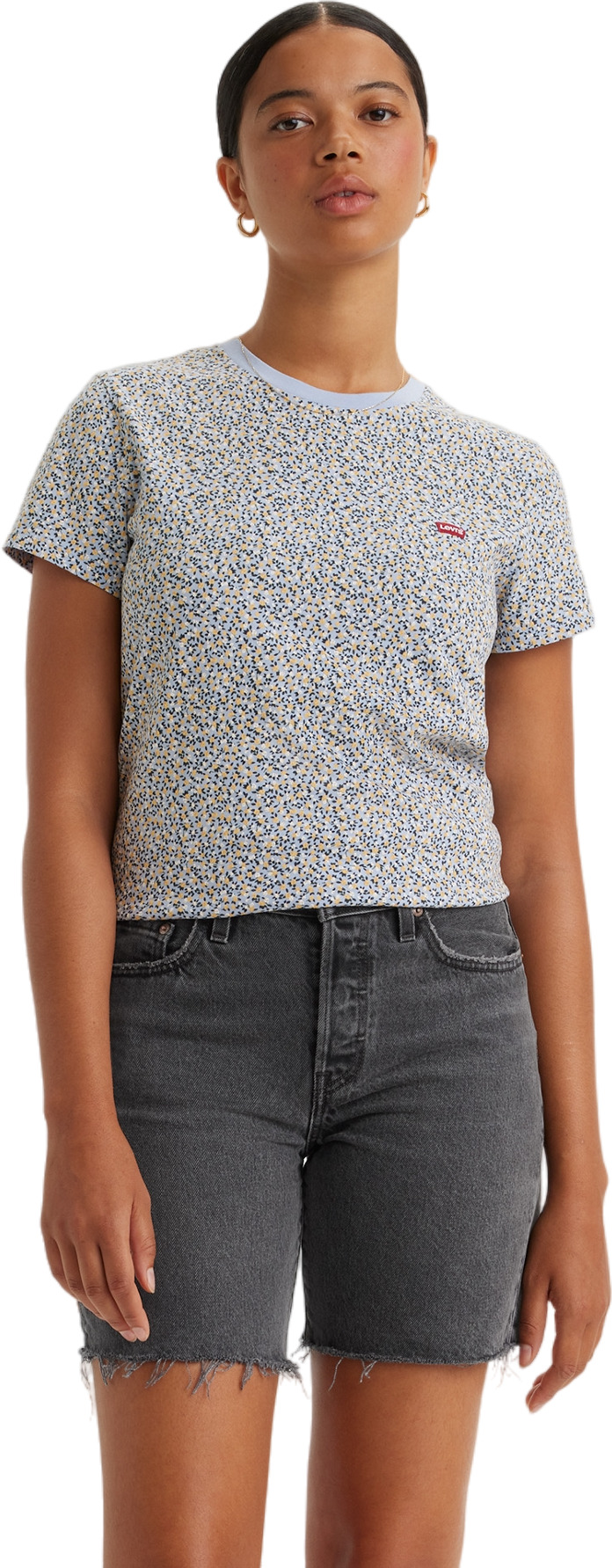 

Футболка женская Levi's Women The Perfect Tee синяя S, Синий, Women The Perfect Tee