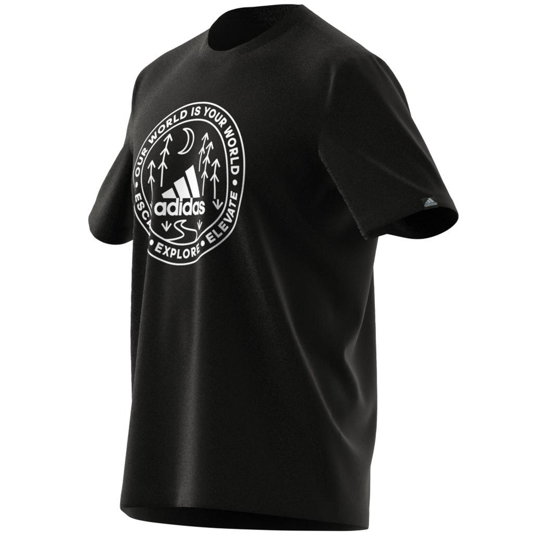 

Футболка мужская Explore Nature Graphic Tee Adidas черная S, Explore Nature Graphic Tee