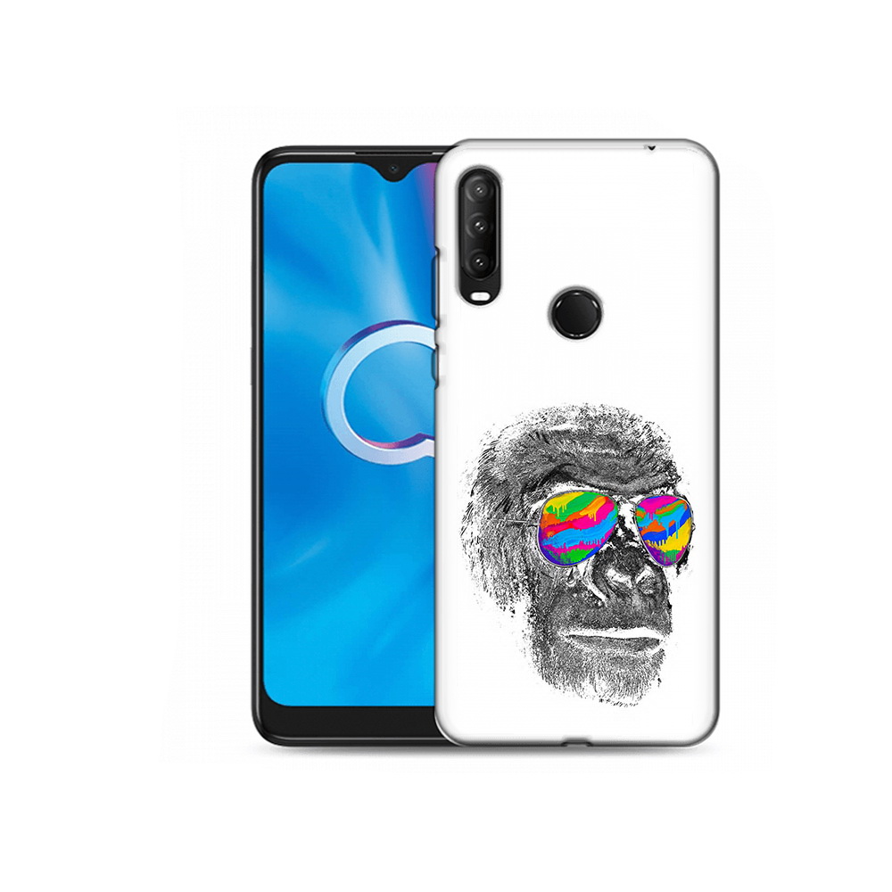 

Чехол MyPads Tocco для Alcatel 1SE (2020) 5030D крутая обезьяна в очках (PT152068.668.422), Прозрачный, Tocco
