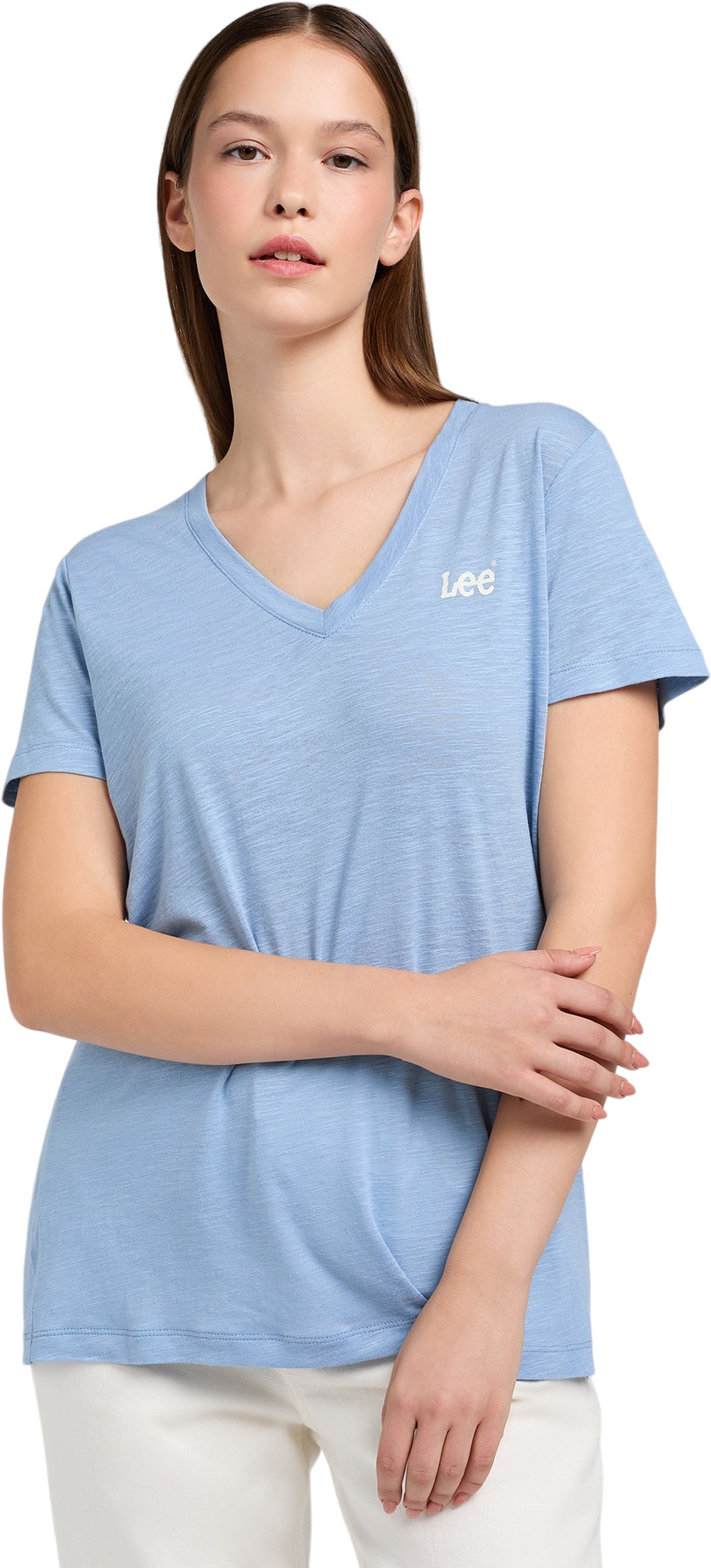 Футболка женская Lee V NECK TEE FRESH WATER синяя M 3599₽