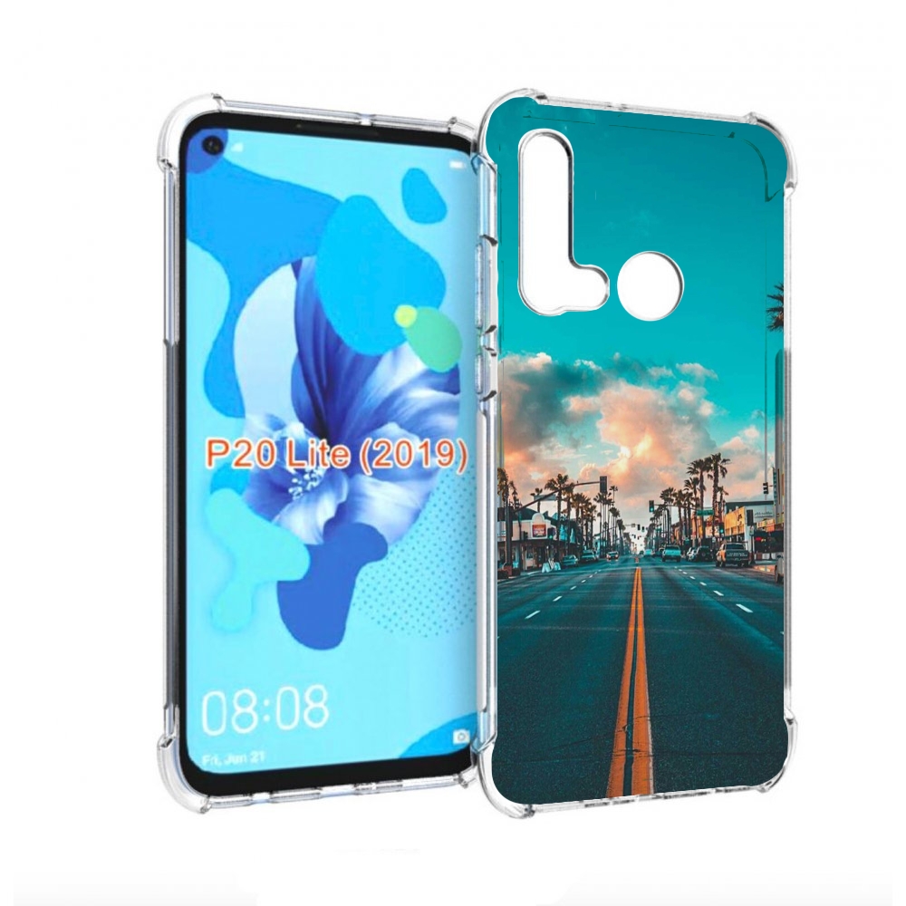 

Чехол бампер MyPads дорога-в-лос-анджелес для Huawei P20 Lite (2, Прозрачный, Tocco