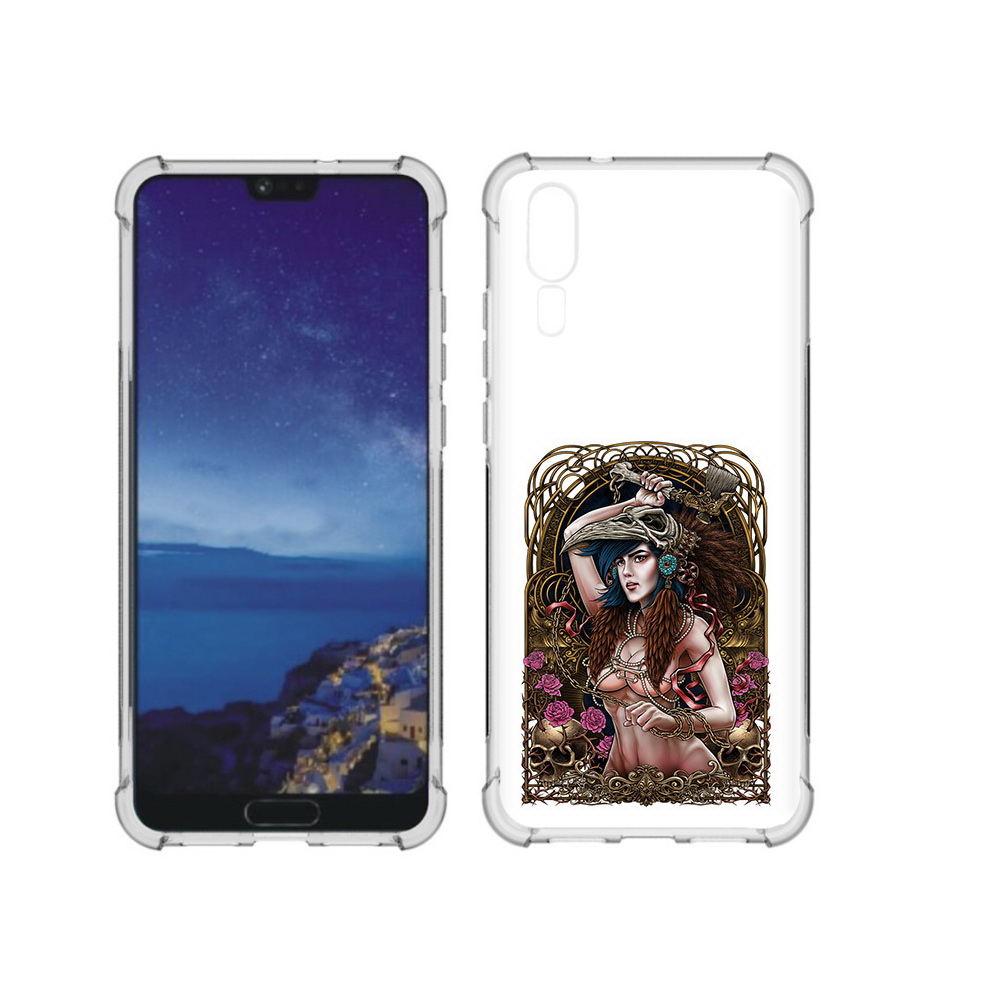 

Чехол MyPads Tocco для Huawei P20 красивая девушка рисунок (PT108006.52.407), Прозрачный, Tocco