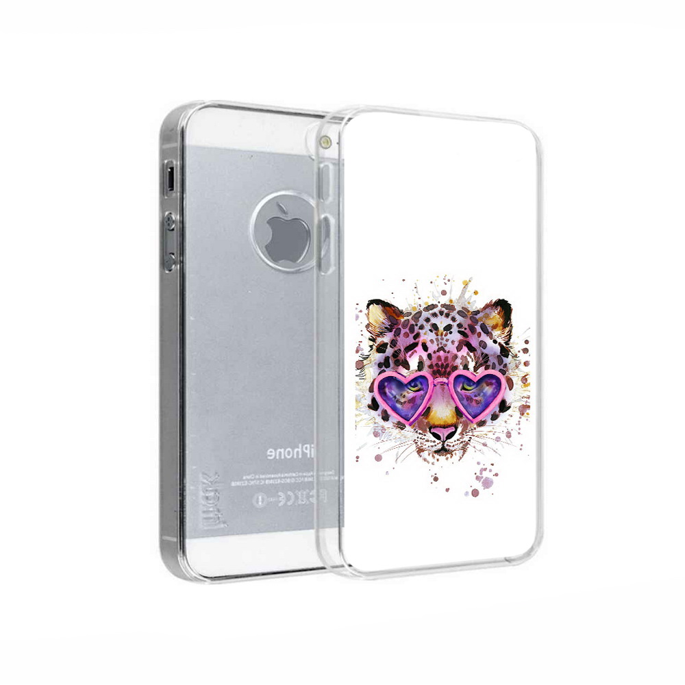 

Чехол MyPads Tocco для Apple iPhone 5 модный леопард, Прозрачный, Tocco