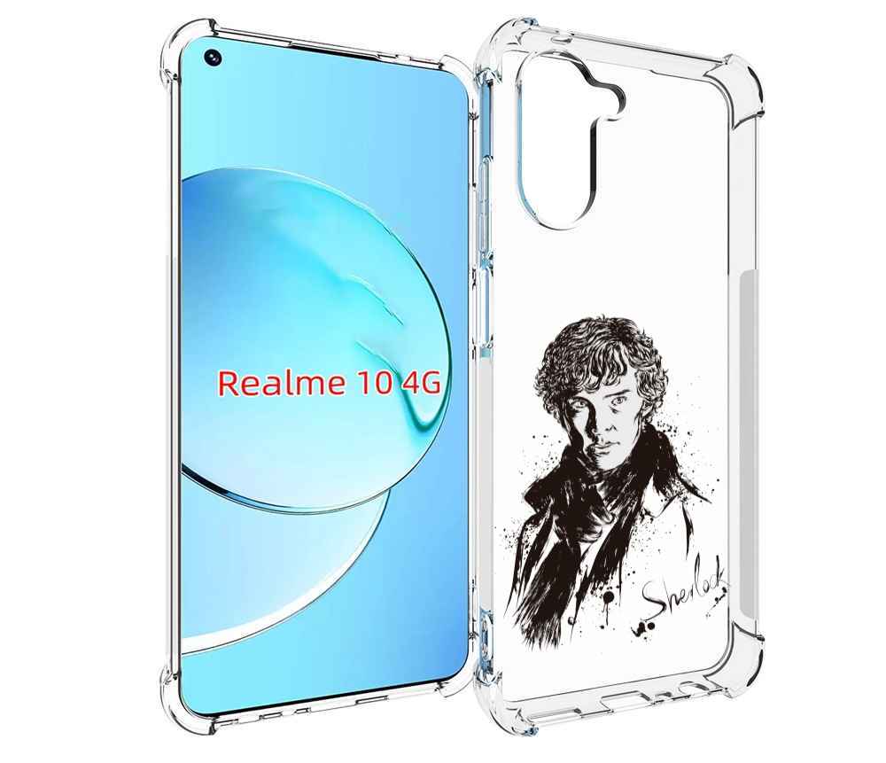 

Чехол MyPads шерлок холмс портрет для Realme 10, Прозрачный, Tocco