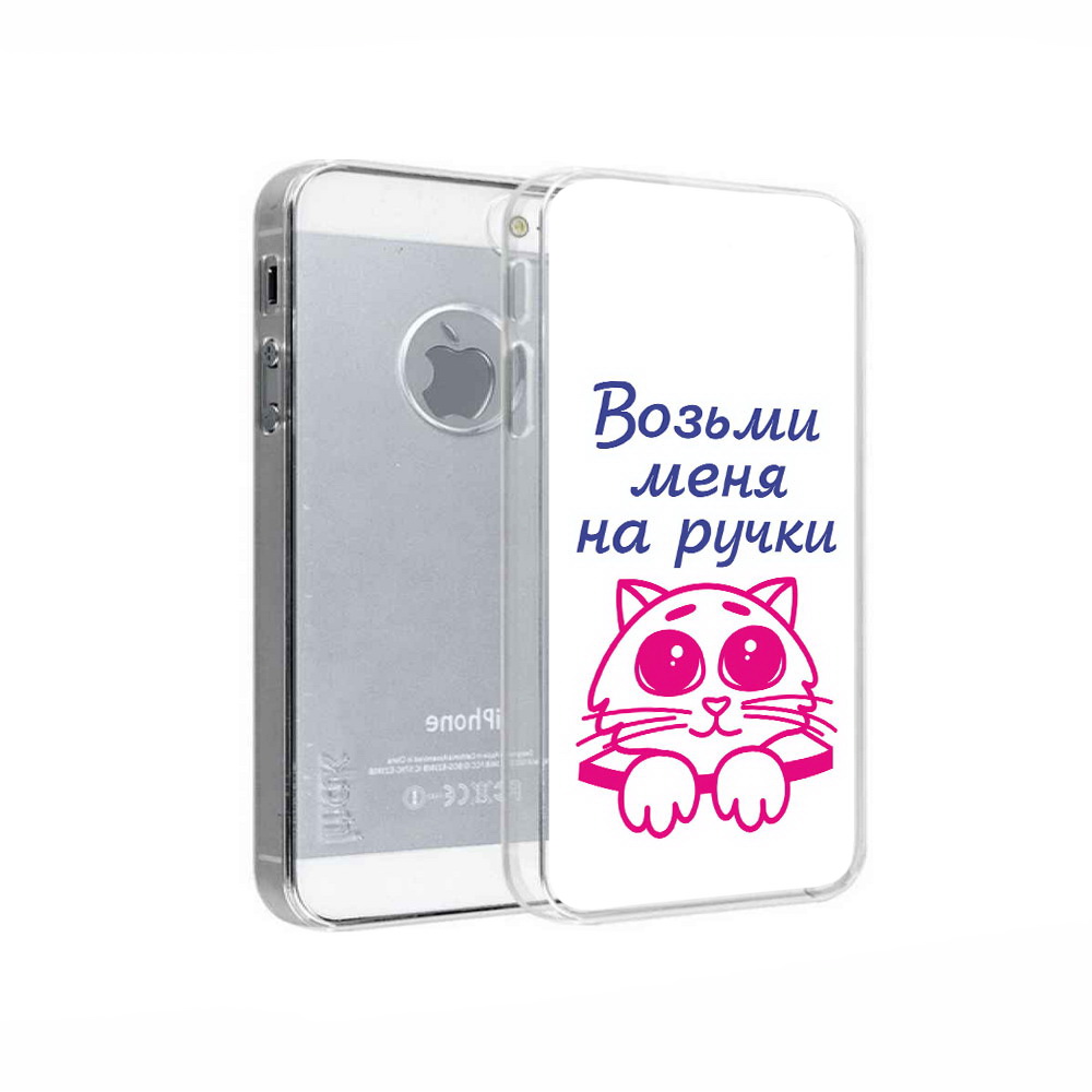 

Чехол MyPads Tocco для Apple iPhone 5 мяу, Прозрачный, Tocco