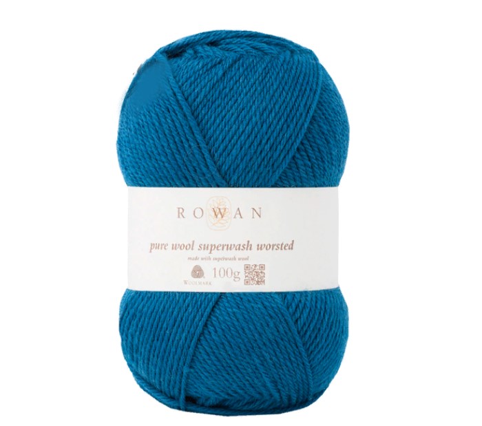 

Pure Wool Superwash Worsted /Пур Вул Супервош Ворстед/ пряжа Rowan, 9802170 (144), Синий