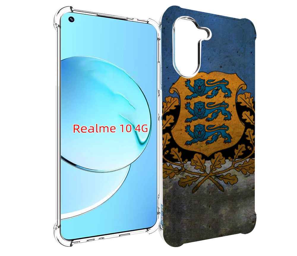 

Чехол MyPads герб флаг эстонии для Realme 10, Прозрачный, Tocco