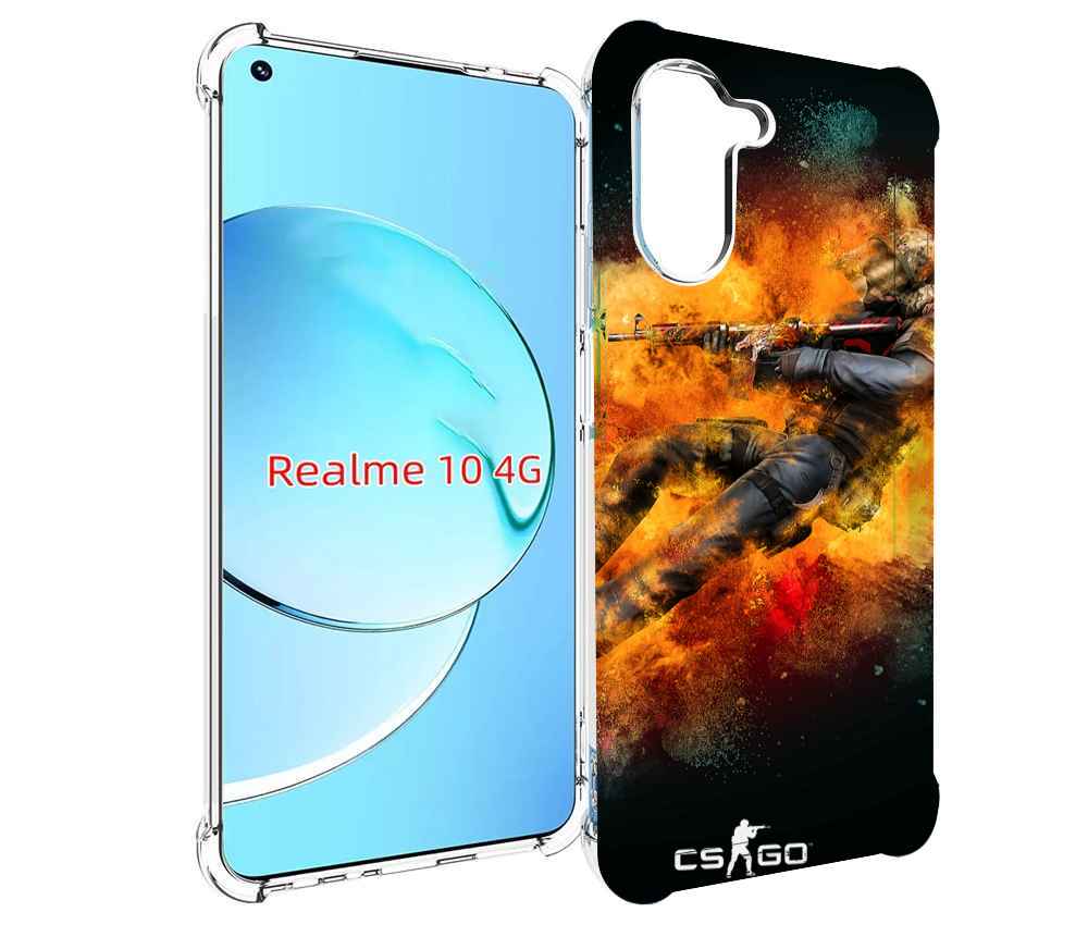 

Чехол MyPads CS-go Контр-террорист для Realme 10, Прозрачный, Tocco