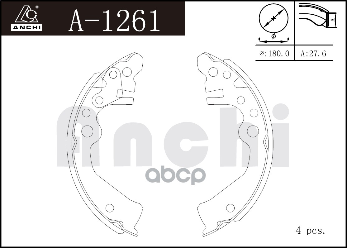 

Тормозные колодки барабанные For NISSAN Z11, K12, E11
