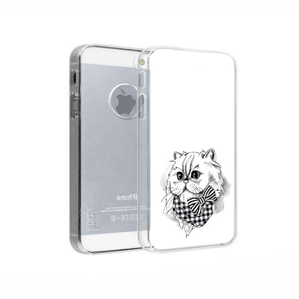 

Чехол MyPads Tocco для Apple iPhone 5 нарисованная красивая кошечка, Прозрачный, Tocco
