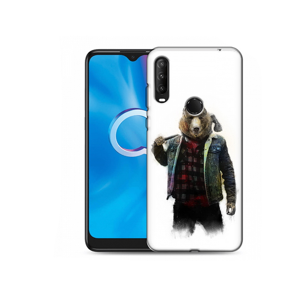 

Чехол MyPads Tocco для Alcatel 1SE (2020) 5030D медведь с топором (PT152068.668.469), Прозрачный, Tocco