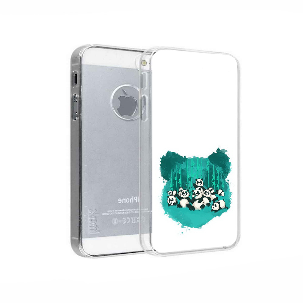 

Чехол MyPads Tocco для Apple iPhone 5 нарисованные панды, Прозрачный, Tocco