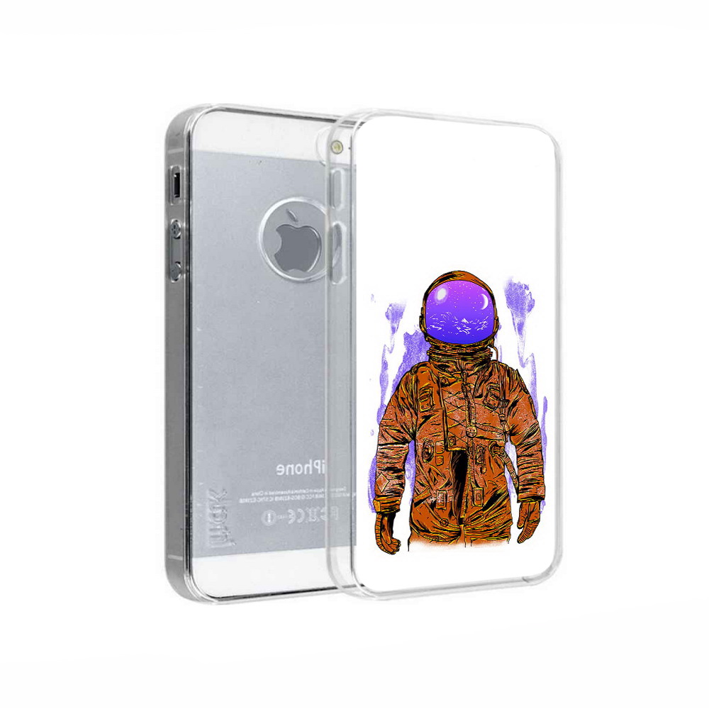 

Чехол MyPads Tocco для Apple iPhone 5 нарисованный мужчина в скафандре, Прозрачный, Tocco