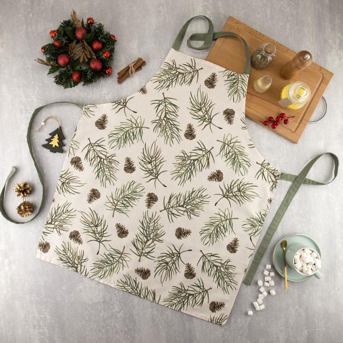 

Фартук Этель Christmas tree 60х70см, 100% хл, саржа 190 гр/м2, Бежевый;зеленый