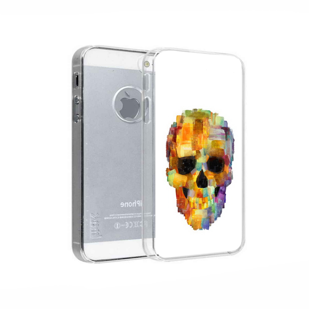 

Чехол MyPads Tocco для Apple iPhone 5 нарисованный череп, Прозрачный, Tocco