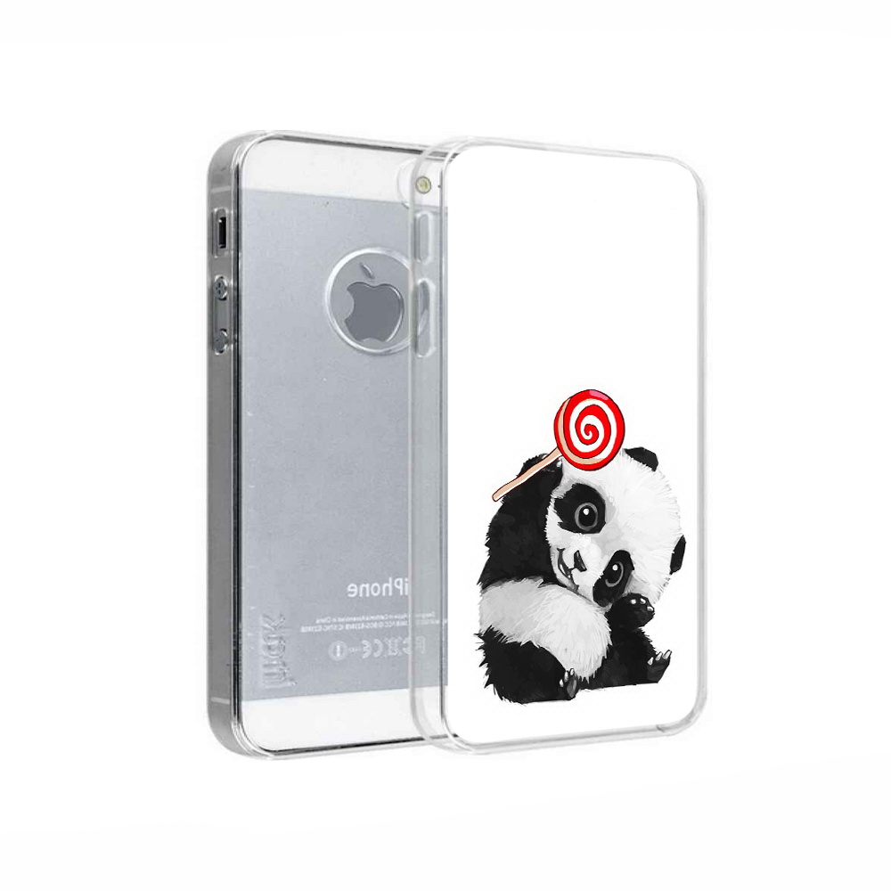 

Чехол MyPads Tocco для Apple iPhone 5 панда с леденцом, Прозрачный, Tocco