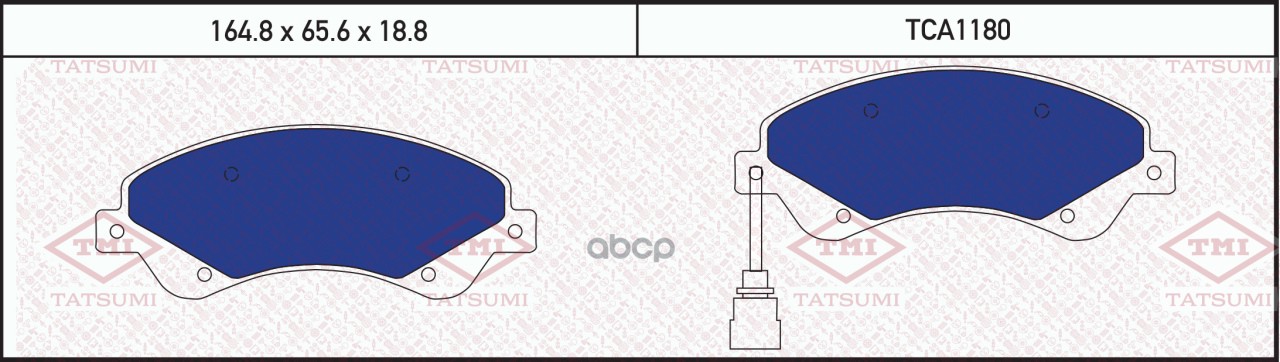 

Тормозные колодки Tatsumi передние дисковые TCA1180