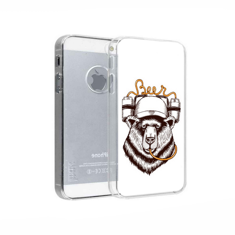 

Чехол MyPads Tocco для Apple iPhone 5 пивной медведь, Прозрачный, Tocco