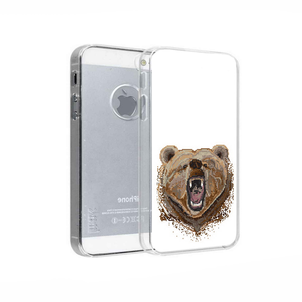

Чехол MyPads Tocco для Apple iPhone 5 пиксельный медведь, Прозрачный, Tocco