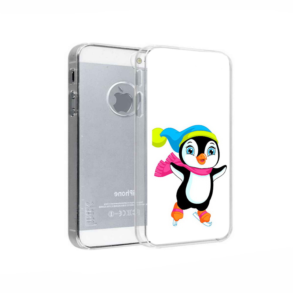

Чехол MyPads Tocco для Apple iPhone 5 пингвин на коньках, Прозрачный, Tocco