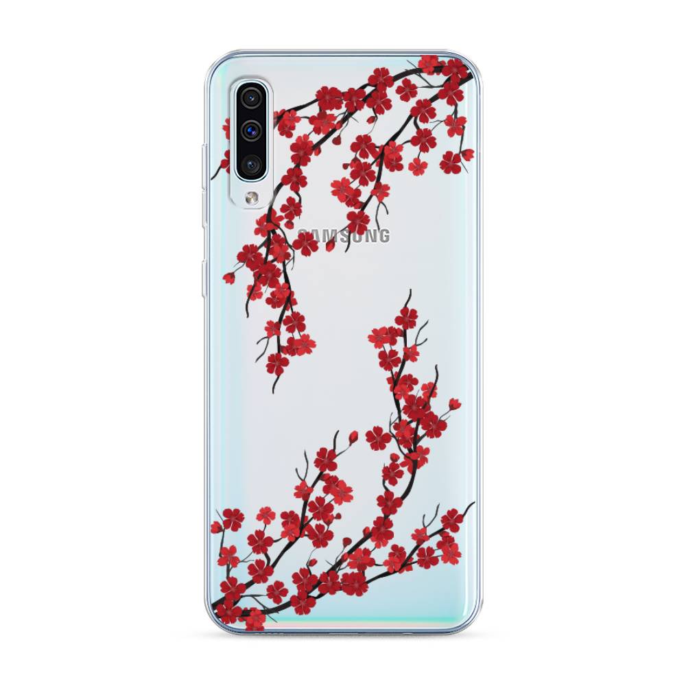 

Чехол на Samsung Galaxy A30s "Красная сакура", Красный;черный, 28850-2