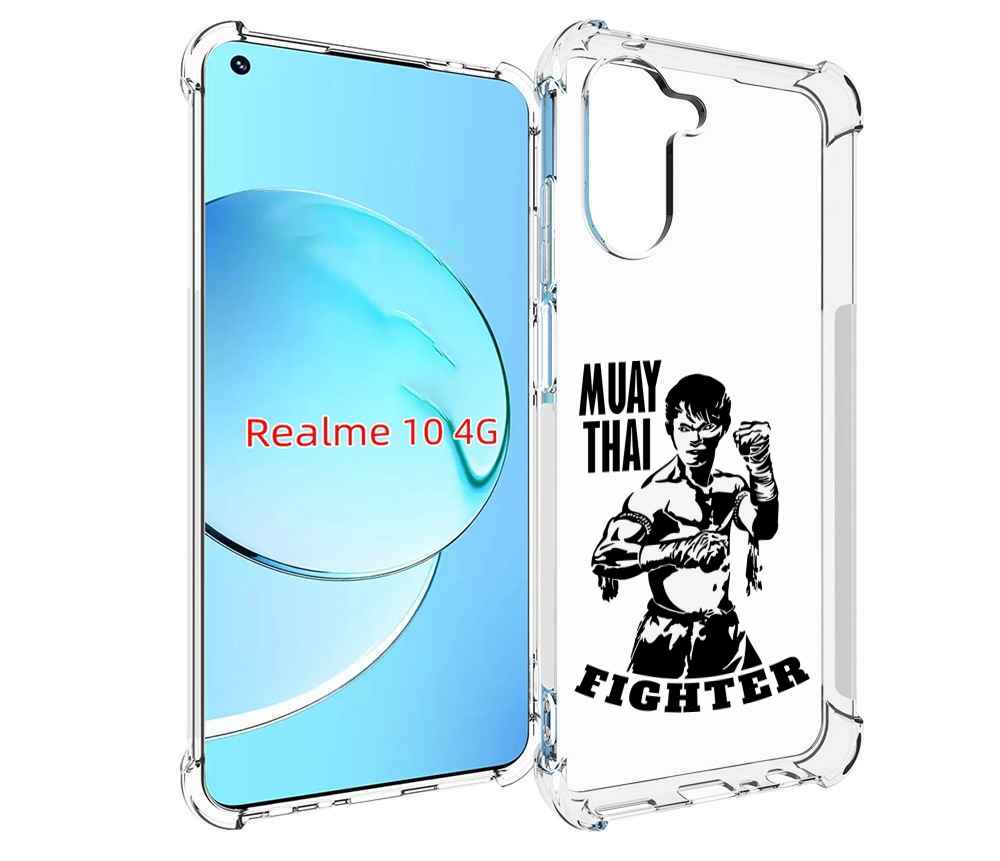 

Чехол MyPads Единоборства муайтай для Realme 10, Прозрачный, Tocco