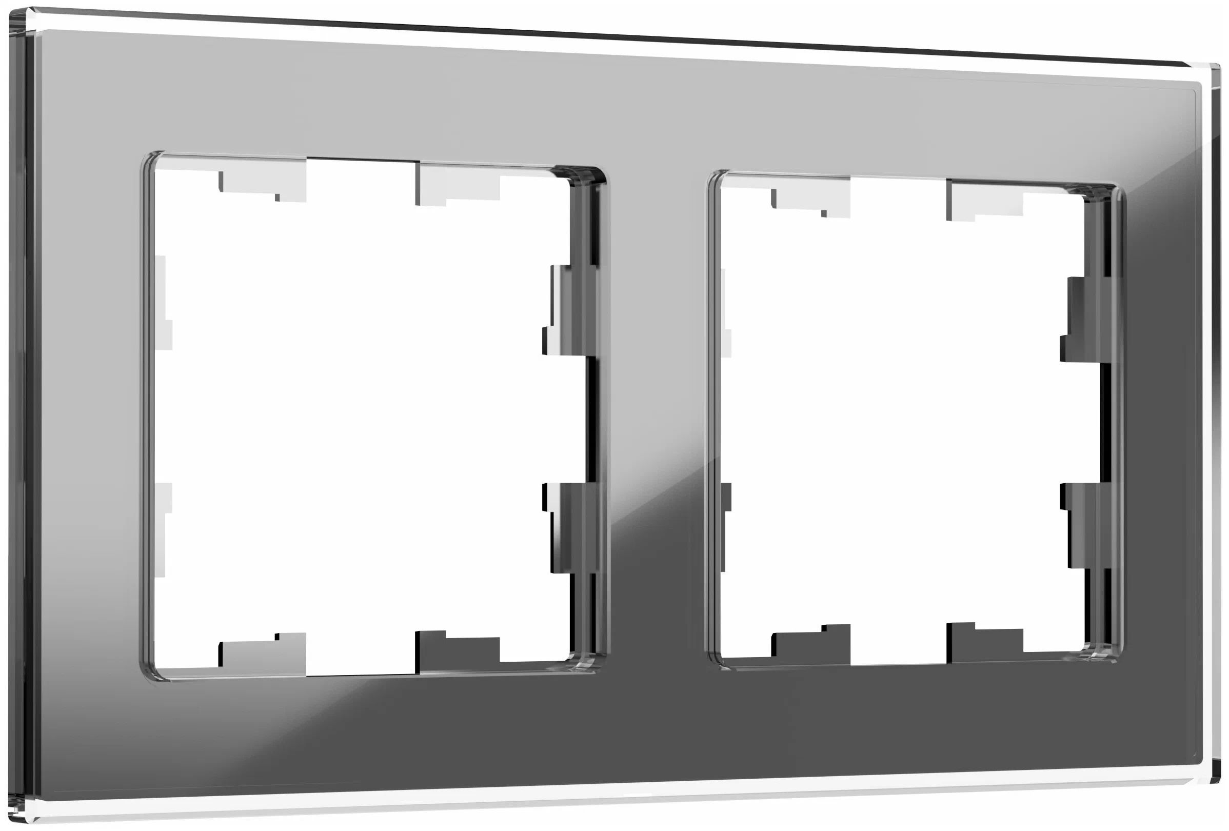 

IEK BRITE Рамка 2-мест. РУ-2-2-БрСе стекло сер., Серый