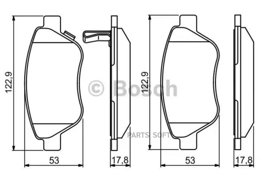 

Тормозные колодки Bosch передние дисковые Premium 2 986495237