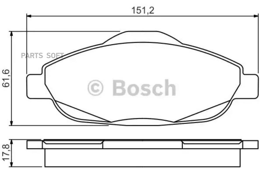 

Тормозные колодки Bosch передние дисковые Premium 2 986495266