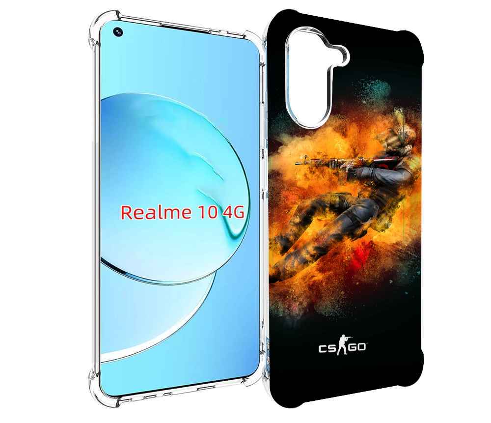 

Чехол MyPads CS-go-Контр-террорист мужской для Realme 10, Прозрачный, Tocco
