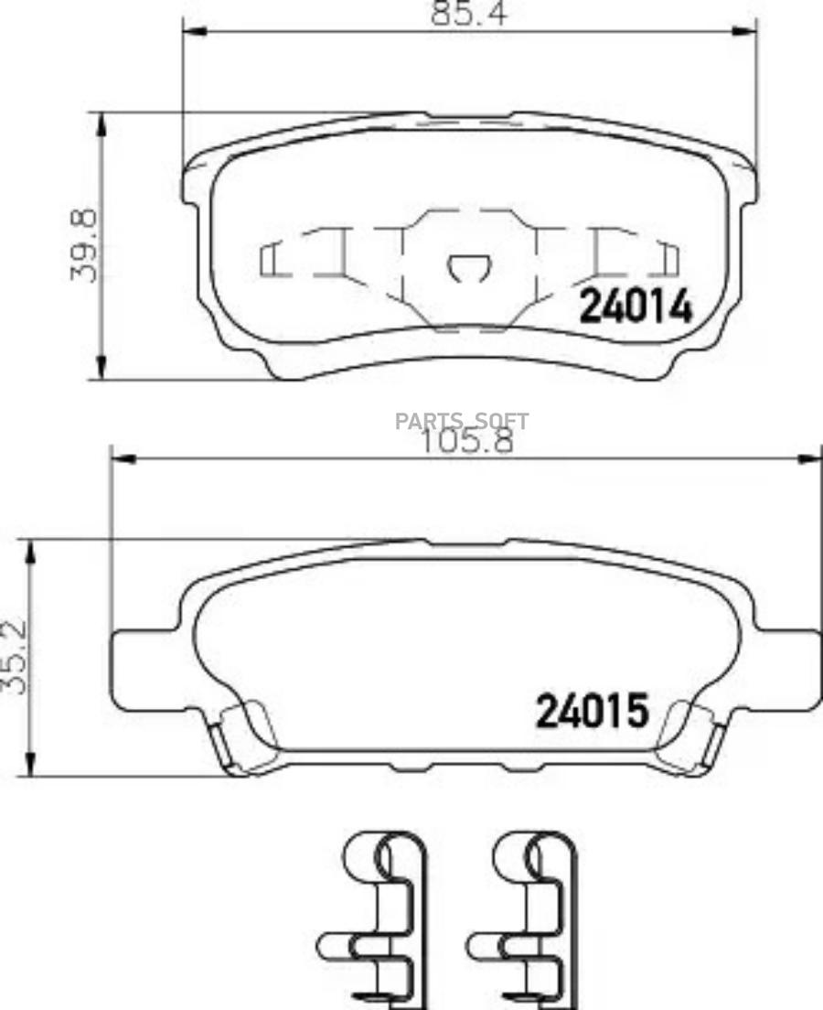 

Колодки тормозные задн HYUNDAI H-1 Cargo, MITSUBISHI LANCER VII, LANCER VII, LANCER VIII,