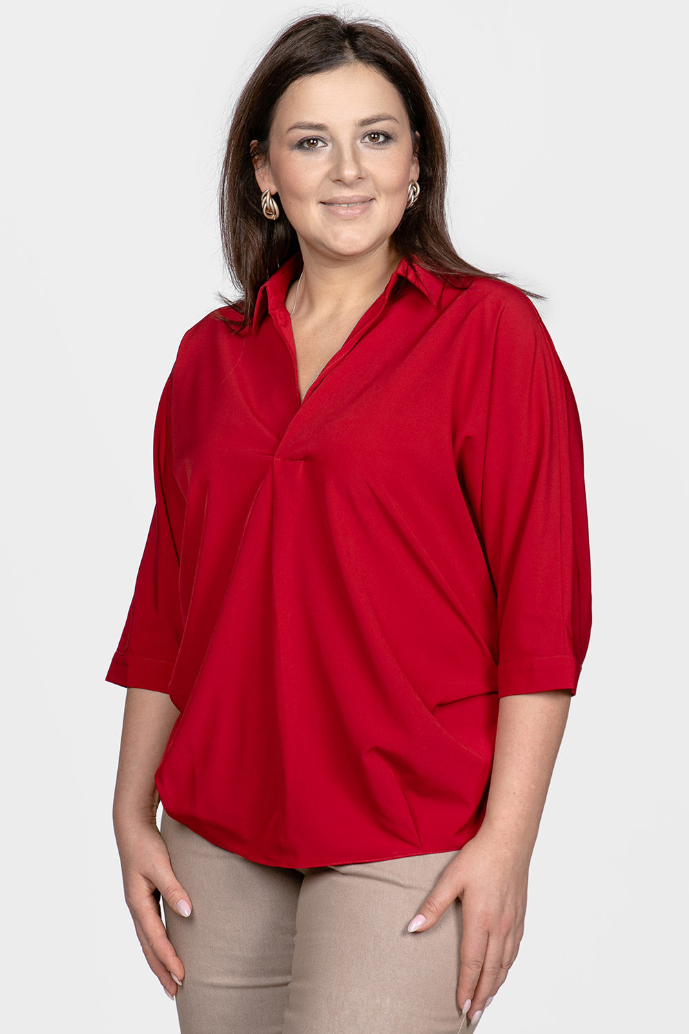 

Блуза женская SVESTA CL2528RouF красная 62 RU, CL2528RouF