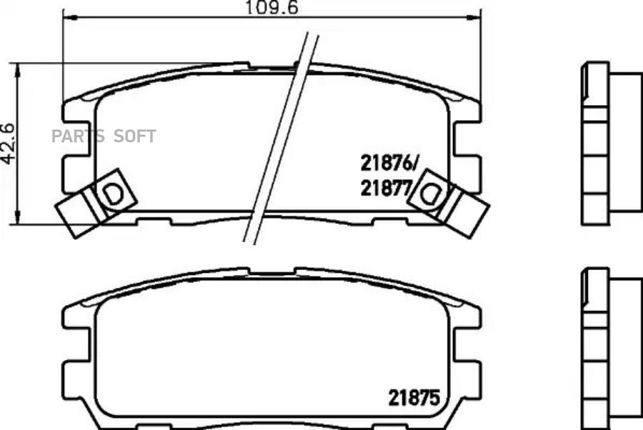 

Колодки тормозные задн ISUZU TROOPER, MU, RODEO, TFR, TFS, TROOPER II-III 93-