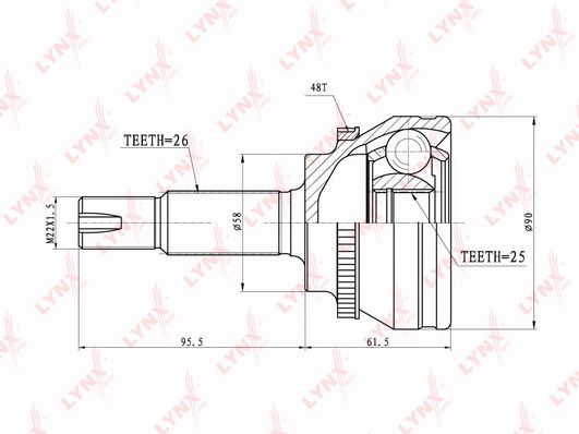 

CO-3647A_ШРУС наружный к-кт! Toyota Corolla 1.4/2.0D-4D 02>/Avensis 2.0/2.4 03-08