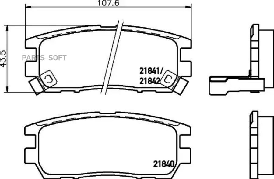 

Колодки тормозные задн MITSUBISHI L 400, MAGNA, PAJERO CLASSIC, PAJERO II, SPACE, VERADA,