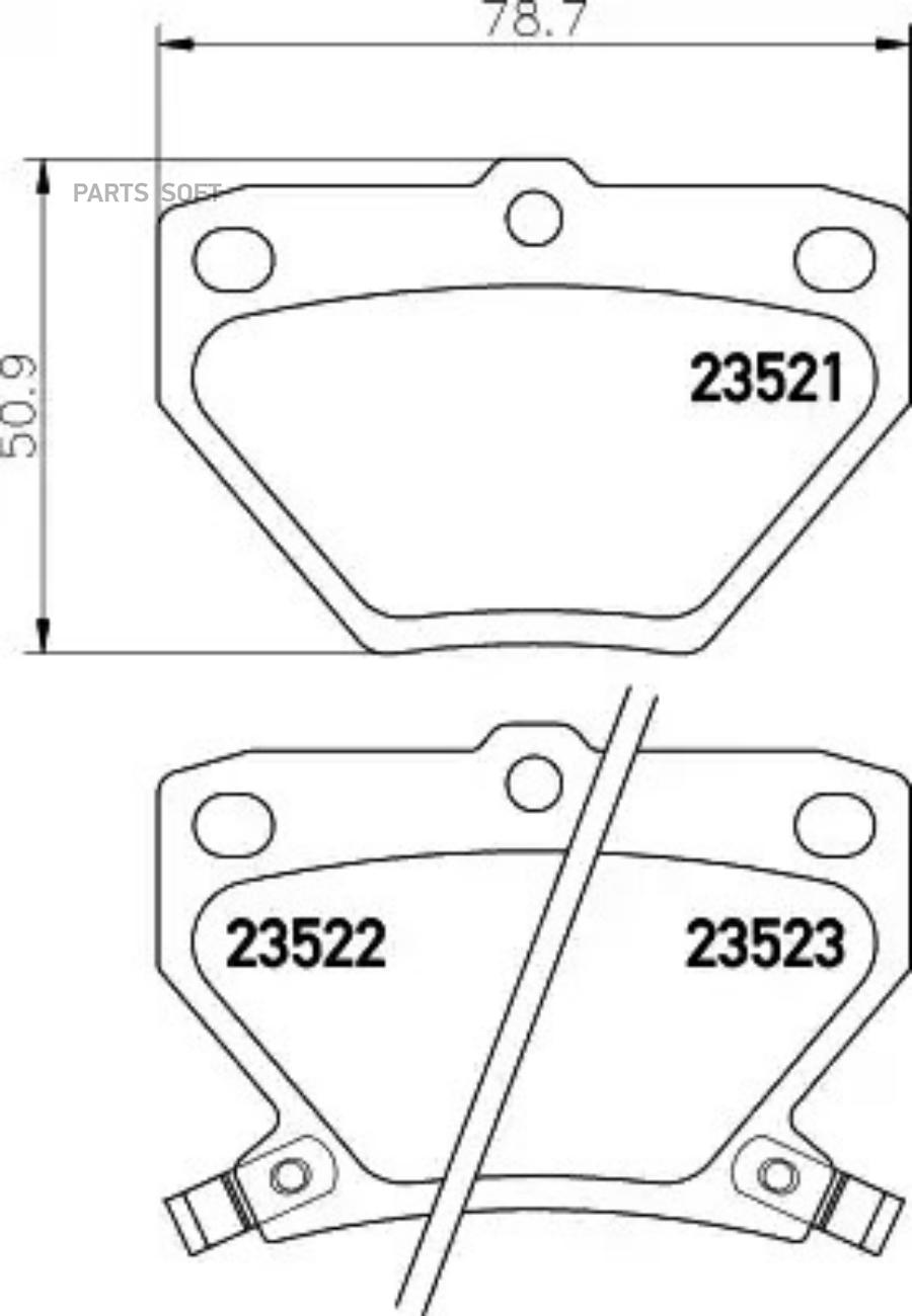 

Колодки тормозные задн TOYOTA CELICA, COROLLA, COROLLA Verso, ECHO, IST, MATRIX, PRIUS, YA