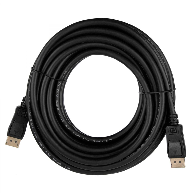 

Кабель NoBrand DisplayPort - DisplayPort вилка-вилка 10м (ACD-DDPM4-10M) черный
