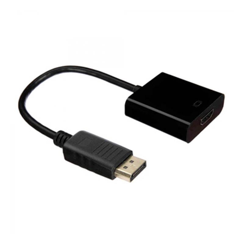 

Кабель NoBrand DisplayPort - HDMI вилка-розетка 0.1м (ACD-DADHF-01B) черный