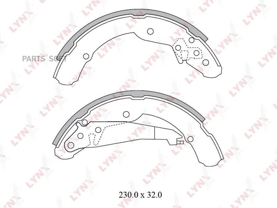 

Тормозные колодки LYNXauto задние BS-8001