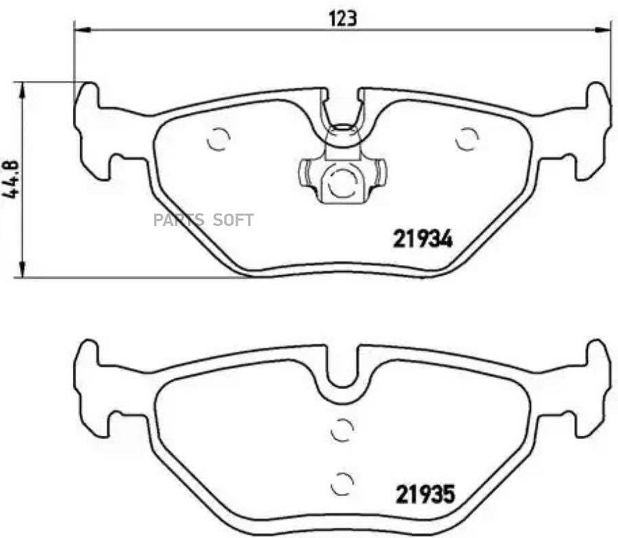 

Тормозные колодки brembo задние P06025