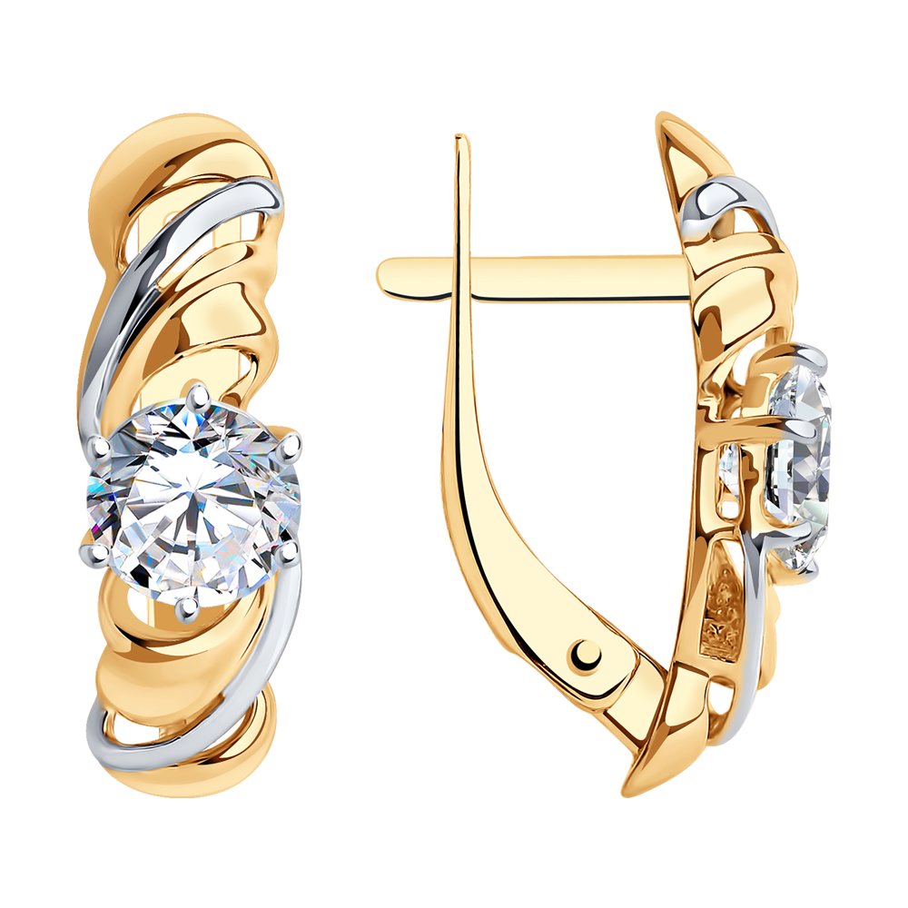 

Серьги из красного золота SOKOLOV 027331, фианит, 027331