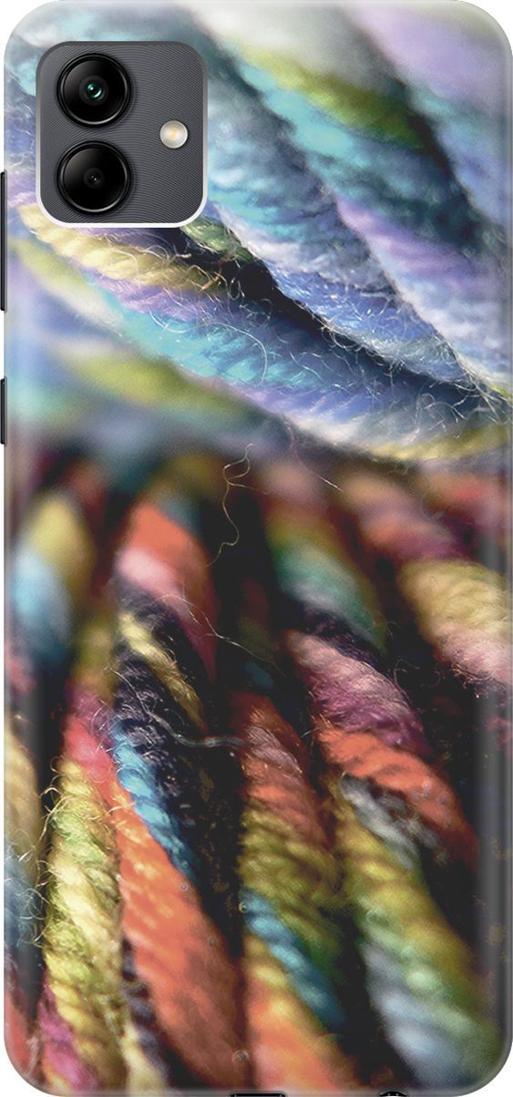 

Силиконовый чехол на Samsung Galaxy A04 с принтом "Пряжа", Розовый;синий, 158425