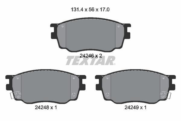 

Колодки тормозные дисковые передние mazda 6 02-, 6 hatchback 02- Textar 2424601