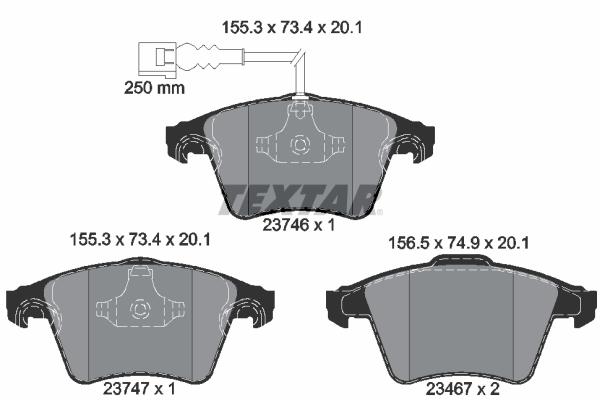 

Тормозные колодки Textar дисковые 2374602