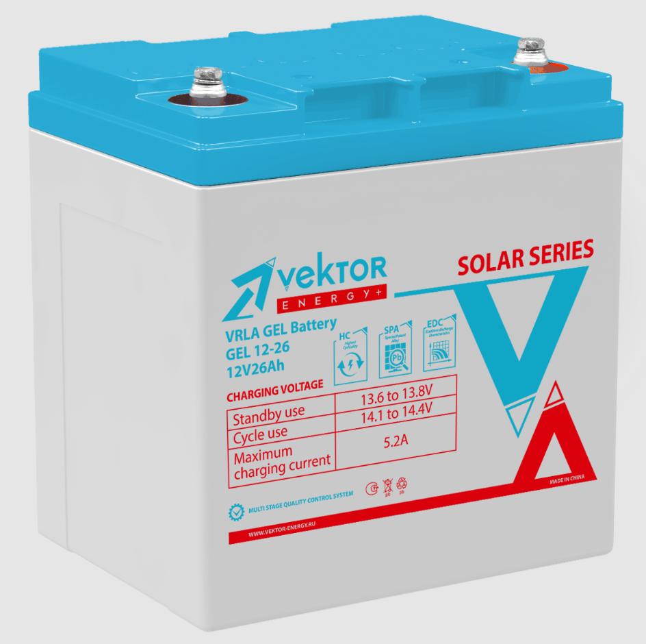 Аккумулятор для ИБП Vektor Energy GEL 12-26 26 А/ч 12 В