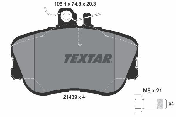 

Тормозные колодки Textar дисковые 2143905